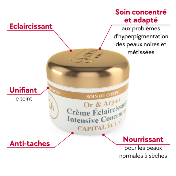 *Crème Corps Éclaircissante Or Et Argan*