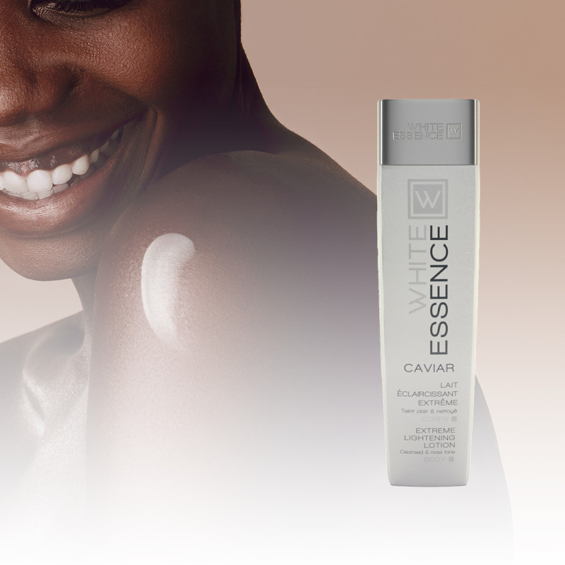 Lait éclaircissant Caviar Glow - Anti-taches, SPF 50, 500ml, Teint Nigérian, Usage Quotidien