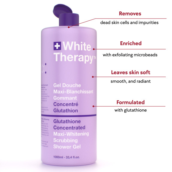 Gel Douche Maxi-Blanchissant Gommant Concentré Glutathion