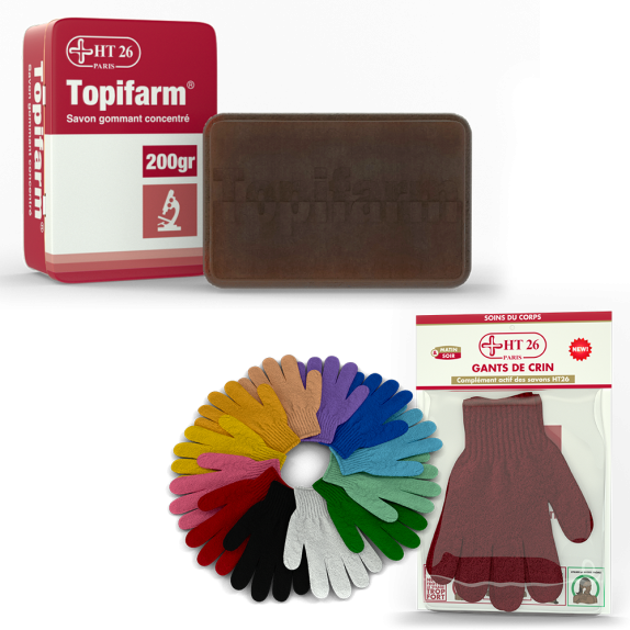Topifarm - Exfoliating Soap + exfoliating glove